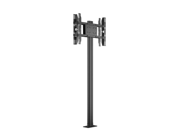 Multibrackets M - Ställ - rygg mot rygg - för LCD/LED-display - metall, aluminium - svart - skärmstorlek: 24"-65" - monterad i golvet
