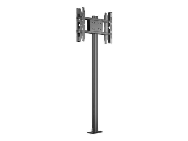 Multibrackets M - Ställ - rygg mot rygg - för LCD/LED-display - metall, aluminium - svart - skärmstorlek: 24"-65" - monterad i golvet