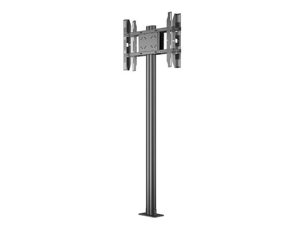 Multibrackets M - Ställ - rygg mot rygg - för LCD/LED-display - metall, aluminium - svart - skärmstorlek: 24"-65" - monterad i golvet Svart