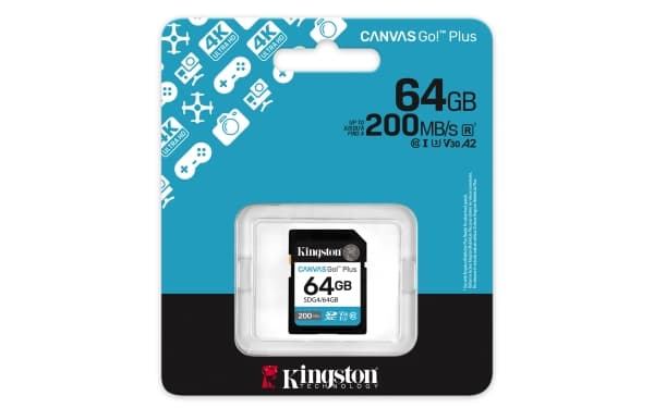 Kingston Technology Canvas Go! Plus, 64 GB, SDXC, Klasse 10, UHS-I, 200 MB/s, Class 3 (U3)