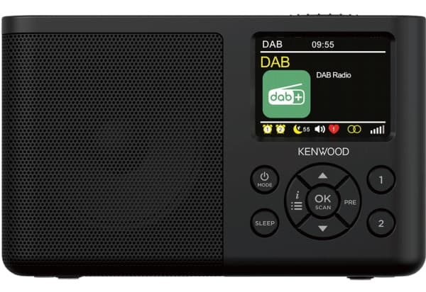 KENWOOD CR-M33DAB bærbar DAB+-radio, Bluetooth, integrert batteri, svart