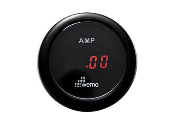 Wema Amp.mätarställning +/- 150 Amp. svart RF