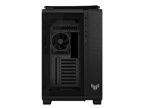 ASUS TUF Gaming GT502 Horizon - Mid tower spel - ATX - genomskinlig sidopanel (härdat glas) - ingen strömförsörjning - classic black - USB/ljud