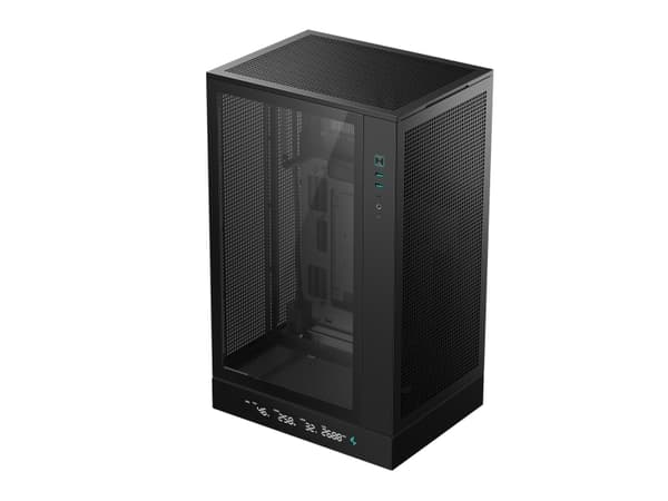 DeepCool CH270 Digital, Mini Tower, PC, Sort, micro ATX, Mini-ITX, Acrylonitrilbutadienstyren, SPCC, Hærdet glas, 17,4 cm
