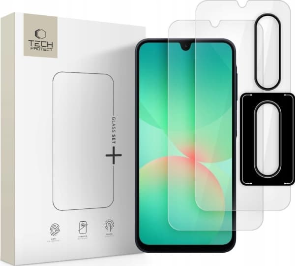 TEMPERED GLASS TECH-PROTECT GLASS SET+ GALAXY A26 5G CLEAR