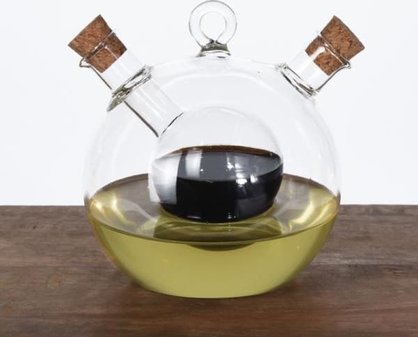 Bigbuy Cooking Olivenoljedispenserflaske, balsamicoeddik 2-i-1, for olivenolje og eddik