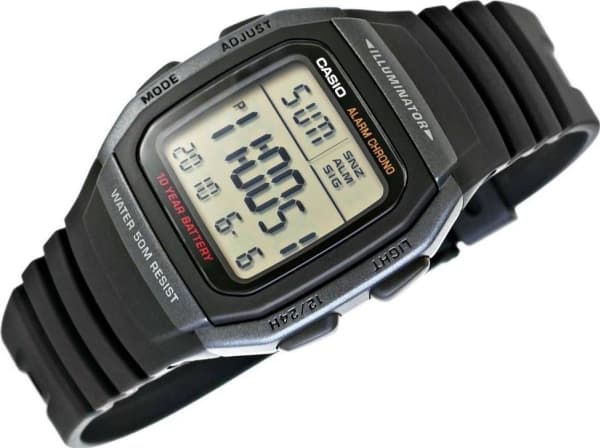 Casio Klokke Casio Klokke Selv om CASIO W-96H-1BVDF Unisex