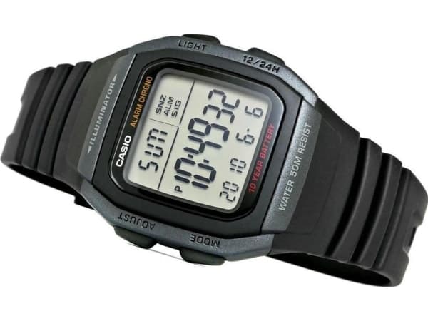 Casio Klokke Casio Klokke Selv om CASIO W-96H-1BVDF Unisex