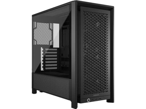 CORSAIR FRAME 4000D RS - Midi-torn spel - utökad ATX - genomskinlig sidopanel (härdat glas) - ingen strömförsörjning (ATX) - svart - USB/ljud