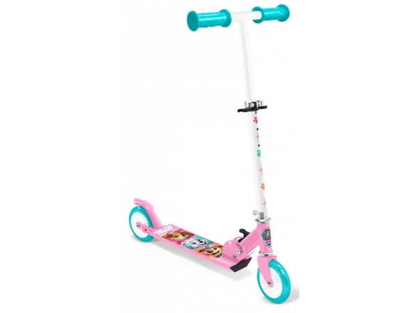 Tvåhjulig sparkcykel för barn Psi Patrol rosa hopfällbar