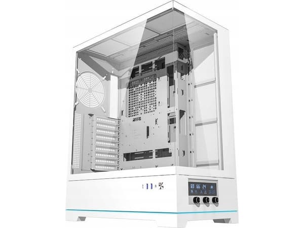 Darkflash DY451L vifteløs datamaskindeksel (hvit)