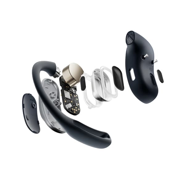 SHOKZ OpenFit Air Headset Trådlös Öronkrok Samtal/musik/sport/vardag Bluetooth Svart