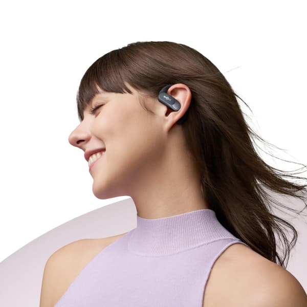 SHOKZ OpenFit Air Headset Trådlös Öronkrok Samtal/musik/sport/vardag Bluetooth Svart