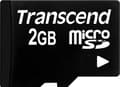 Miniatyrbild 1 av 2: Transcend TS2GUSDC, 2 GB, MicroSD, NAND, 20 MB/s, 13 MB/s, Svart