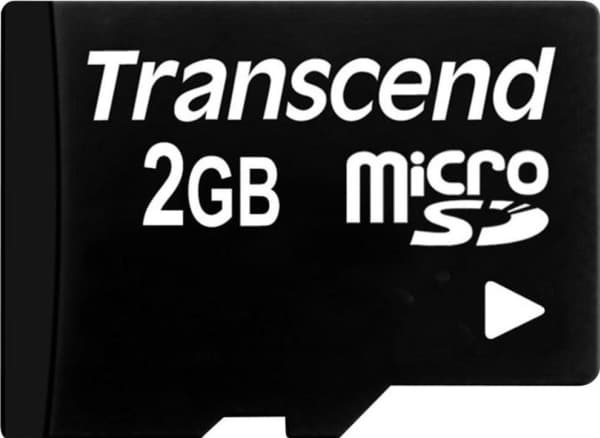 Transcend TS2GUSDC, 2 GB, MicroSD, NAND, 20 MB/s, 13 MB/s, Sort