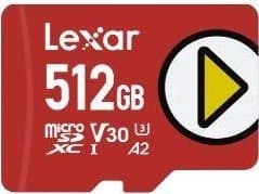 MINNE MICRO SDXC 512GB UHS-I PLAY LMSPLAY512G-BNSNG LEXAR