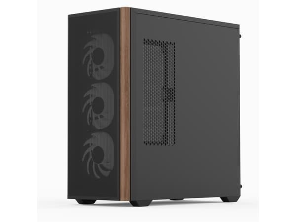 Aerocool D501A, Midi Tower, PC, Svart, ATX, micro ATX, Mini-ITX, Acrylonitrile Butadiene Styrene, SPCC, Trä, Gaming