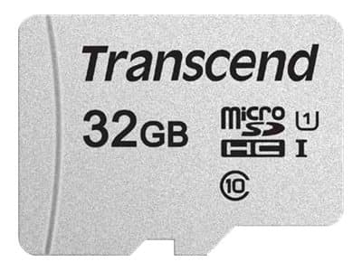 Transcend 300S - Flashminnekort (adapter inkludert) - 32 GB - UHS-I U1 / Class10 - microSDHC UHS-I