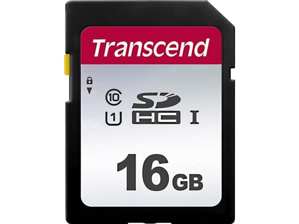 Transcend Premium 300S SDHC-kort 16 GB klasse 10, UHS-I, UHS-klasse 1