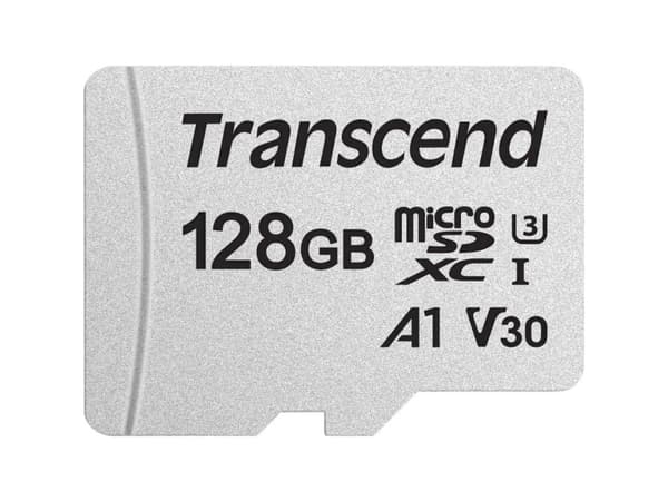 Transcend TS128GUSD300S-A, 128 GB, MicroSDXC, Klasse 10, NAND, 95 MB/s, 40 MB/s