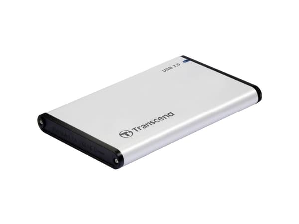 Transcend StoreJet - Lagringspakning - 2,5" - SATA 6Gb/s - USB 3.0 Sølv