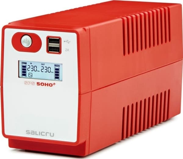 Salicru 647CA000009, Linje-Interactive, 0,85 kVA, 480 W, Pseudo sine, 162 V, 290 V Rød, Hvit