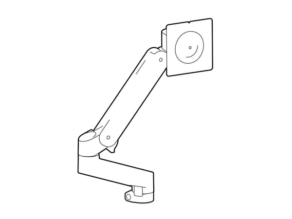 Ergotron LX Pro - Monteringssett (skjermarm) - Konstant kraftteknologi - for flatpanel - expansion kit - aluminium - svart - skjermstørrelse: 34"