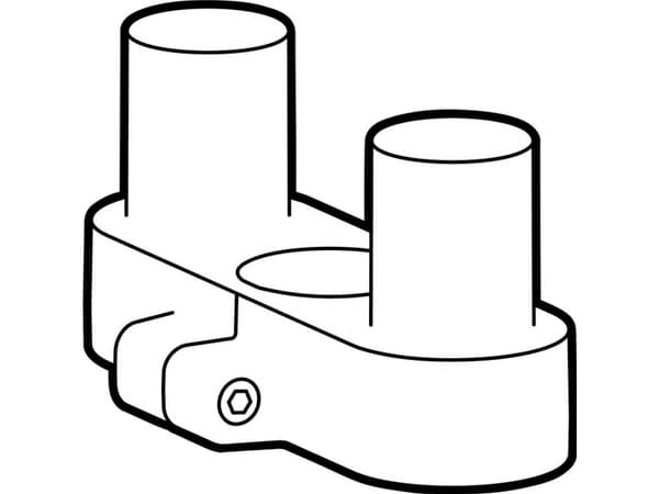 Ergotron LX Pro - Kiinnityskomponentit (rengas) - vierekkäin - kaksoismuunnossarja - alumiini, teräs - valkoinen - pylväsasennettavissa - P/N: 45-683