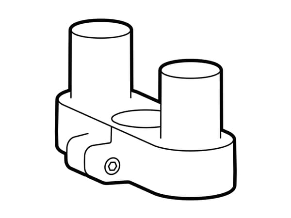 Ergotron LX Pro - Monteringskomponent (krage) - side ved side - dual conversion kit - aluminium, stål - svart - poles mountable - for P/N: 45-683-290