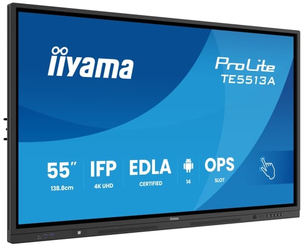 iiyama TE8613A-B1AG, Interaktiv platt skärm, 2,17 m (85,6"), 3840 x 2160 pixlar, Wi-Fi, 18/7