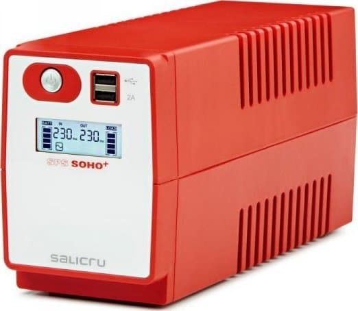 Salicru 647CA000007, Linje-Interactive, 0,5 kVA, 300 W, Pseudo sine, 162 V, 290 V Rød, Hvit