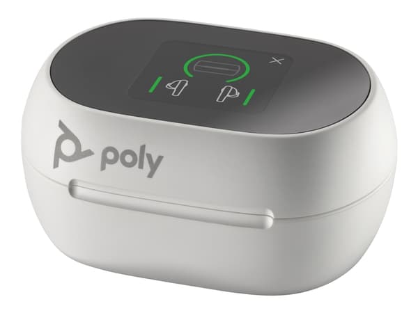 HP Poly Voyager Free 60+ UC White Touchscreen Charge Case for BT700 USB-C Adapter