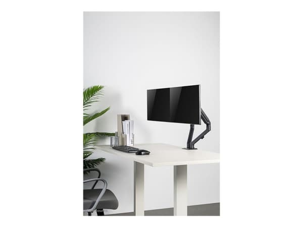 Neomounts FPMA-D650D - Monteringssats - fullständig rörelse - för 2 LCD-bildskärmar - stål - svart - skärmstorlek: 17"-27" - klämma, monterbar, skydd