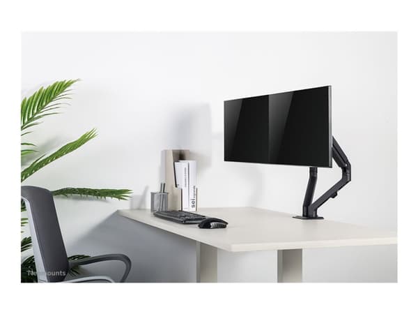 Neomounts FPMA-D650D - Monteringssats - fullständig rörelse - för 2 LCD-bildskärmar - stål - svart - skärmstorlek: 17"-27" - klämma, monterbar, skydd