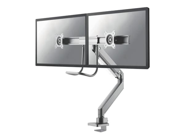 Neomounts NM-D775DX - Monteringssett - full bevegelse - for 2 LCD-skjermer - sølv - skjermstørrelse: 10"-32" - klemmemonterbar, malje, skrivebordsmon