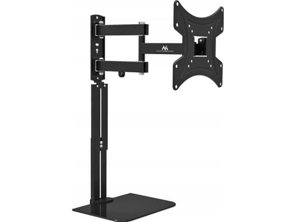 Maclean MC-771A TV-feste med DVD-hylle, skjerm eller TV-feste med hylle, vesa 200x200, 23"-43", 25kg, Svart