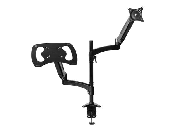 Trust Mara - Monteringssett (dobbeltarm) - for skjerm / notebook - svart - skjermstørrelse: up to 32" (monitor) / up to 17" (notebook) - skrivebordsm Sort