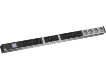 Bachmann BACHMANN BN0500 19 PDU 1HE 16xC13 4x maadoitettu kosketin, tehonmittaus, CEE-liitin 16A, sininen musta