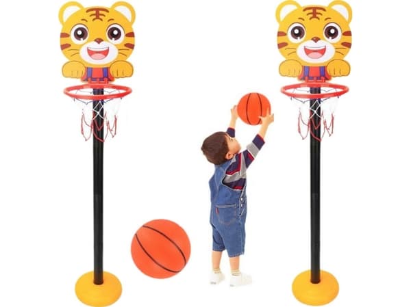 Basketball Basket Justerbar Tiger Gul 110cm