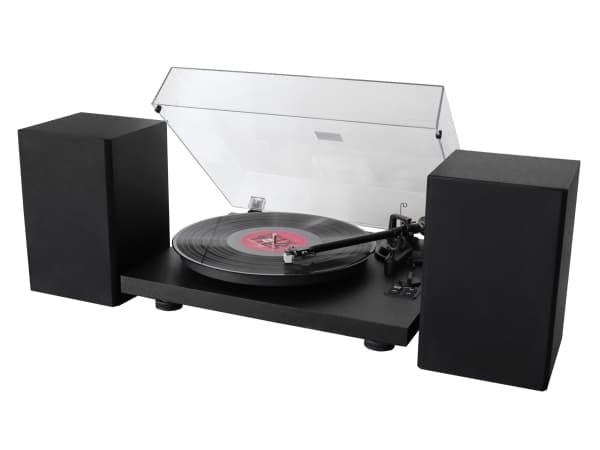 Soundmaster PL711SW, Beltedrevet platespiller, Sort, V-belte, Metall, 33 RPM, 45 RPM