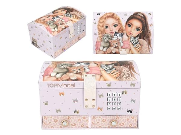 Depesche TOPModel Cat, Smyckeskrin, Rosa, Katt, 200 mm, 157 mm, 125 mm