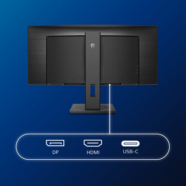 Philips B Line 346B1C/00 platta pc-skärmar 86,4 cm (34") 3440 x 1440 pixlar Quad HD LCD Svart