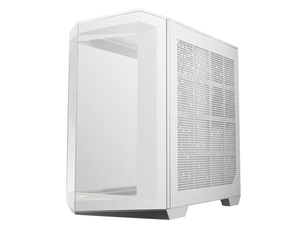 MSI MAG PANO 100R PZ - Mid tower - ATX - sidepanel med vindu (herdet glass) - ingen strømforsyning (ATX) - hvit - USB/Audio/Mic