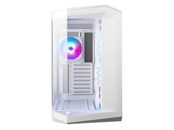 MSI MAG PANO 100R PZ - Mid tower - ATX - sidepanel med vindu (herdet glass) - ingen strømforsyning (ATX) - hvit - USB/Audio/Mic