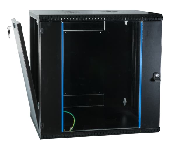 EFB Elektronik 691712VTS.45, Väggmonterad rack, 12U, 50 kg, Knapplås, Svart