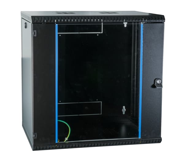 EFB Elektronik 691712VTS.45, Väggmonterad rack, 12U, 50 kg, Knapplås, Svart