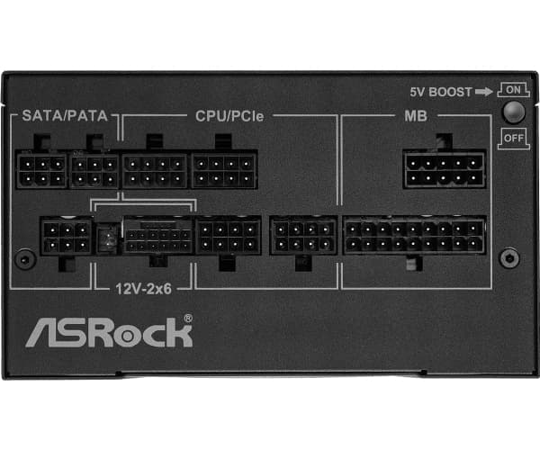 ASRock PG-750G, PSU, 750 W, 80 Plus Gold/A, 135 mm, modulær, PCI-E 5.1 (12+4 pinner) x1, PCI-E (6+2 pinner) x3, SATA (5 pins) x9 (90-UXP075-GFEAAB)