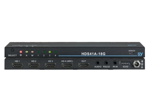 SY Electronics SY-HDS41A-18G, HDMI, Sort, 60 Hz, 480i,480p,720i,720p,1080i,1080p, 18 Gbit/s, 4K Ultra HD