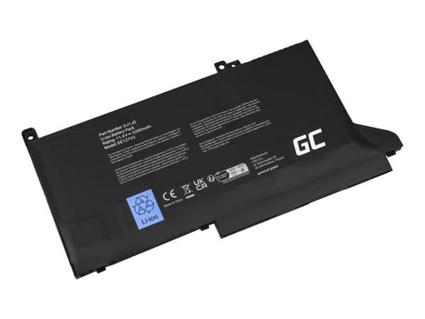 Green Cell - Batteri til bærbar PC (tilsvarer: Dell DJ1J0) - litiumpolymer - 3-cellers - 2700 mAh - svart