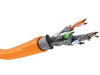 CAT 7A nettverkskabel, S/FTP (PiMF), oransje - Kabellengde 50 m